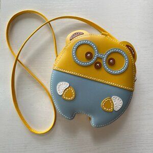 Handmade Yellow Bear Crossbody Bag